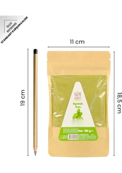 Egeye Dönüş Ispanak Tozu - 100 Gr. (Öğütülmüş Kuru Ispanak - Doğal Yeşil Renk Verici - Glütensiz Bebek Gıdası) fiyatları
