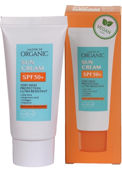 Master Of Organıc Sun Crem Collagen Hyaluronic Sun Cream Spf 50+