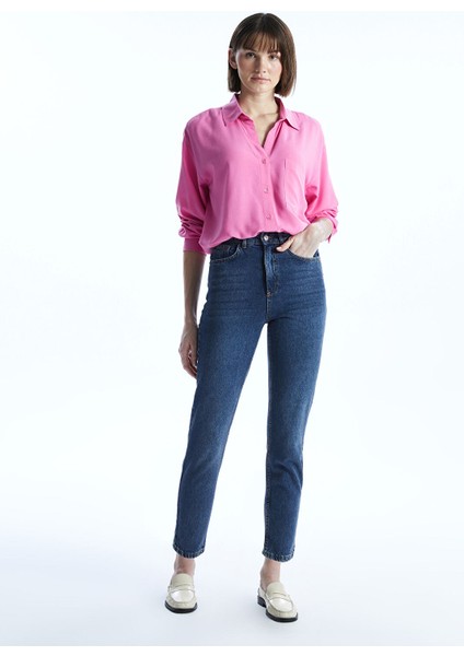 Yeni Sezon Mom Fit Kadın Jean Pantolon