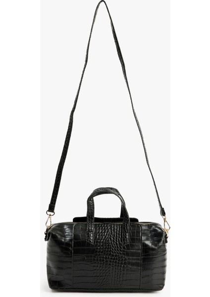 Timsah Derisi Görünümlü Fermuarlı Saplı Askılı Tote Çanta fırsatları