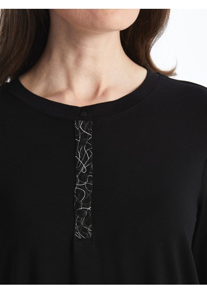 Yeni Sezon Bisiklet Yaka Desenli Kadın Bluz modelleri