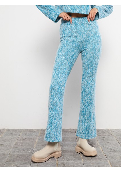 Yeni Sezon Standart Fit Desenli Kadın Pantolon modelleri