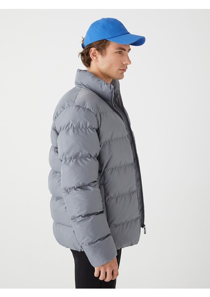 Yeni Sezon Standart Kalıp Dik Yaka Erkek Şişme Mont