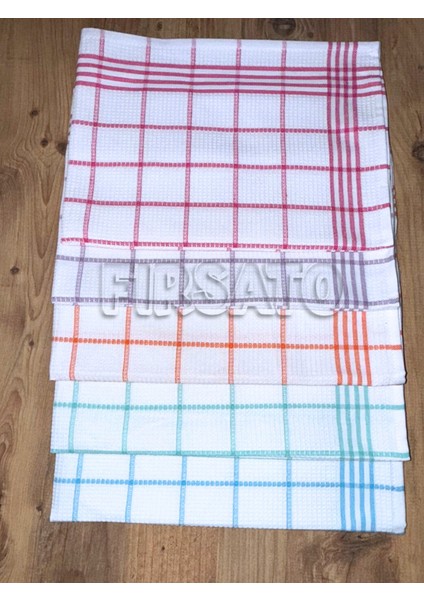 Çizgili Petek Dokulu Mutfak Havlusu| Beslenme Örtüsü | Kurulama Bezi – 50X70CM (5’li Paket) modelleri