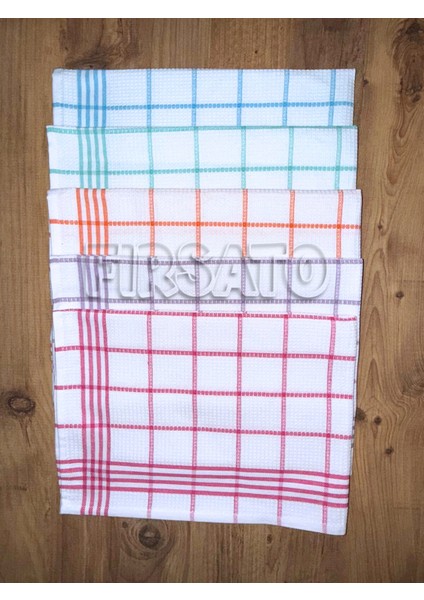 Çizgili Petek Dokulu Mutfak Havlusu| Beslenme Örtüsü | Kurulama Bezi – 50X70CM (5’li Paket) fırsatları
