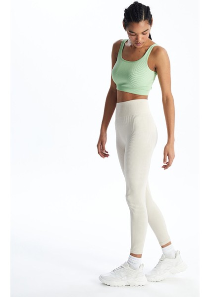 Yeni Sezon Beli Lastikli Düz Seamless Kadın Tayt modelleri