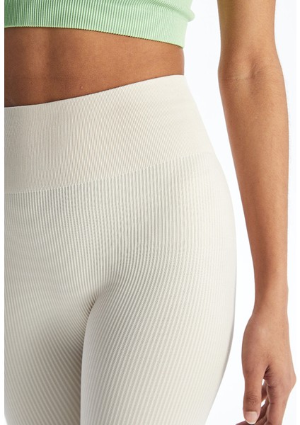 Yeni Sezon Beli Lastikli Düz Seamless Kadın Tayt indirimleri