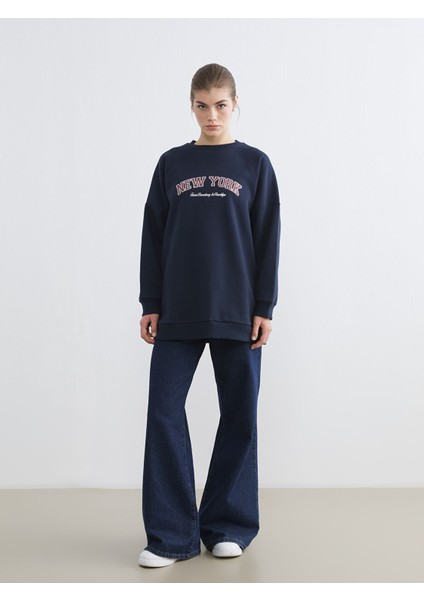 Yeni Sezon Baskılı Oversize Kadın Kalın Sweatshirt Tunik fiyatları