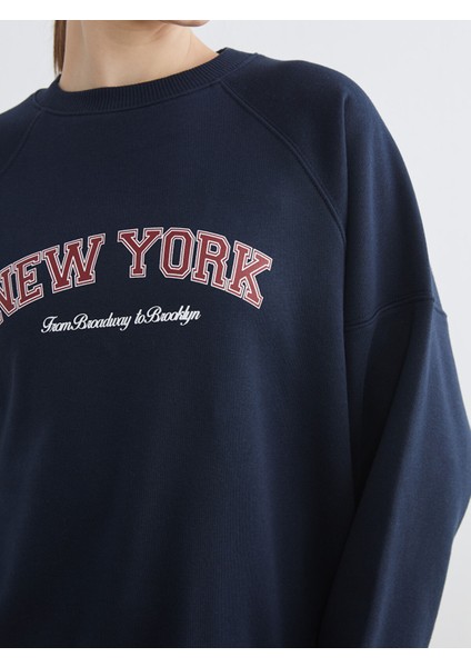 Yeni Sezon Baskılı Oversize Kadın Kalın Sweatshirt Tunik modelleri