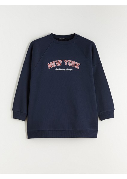 Yeni Sezon Baskılı Oversize Kadın Kalın Sweatshirt Tunik indirimleri