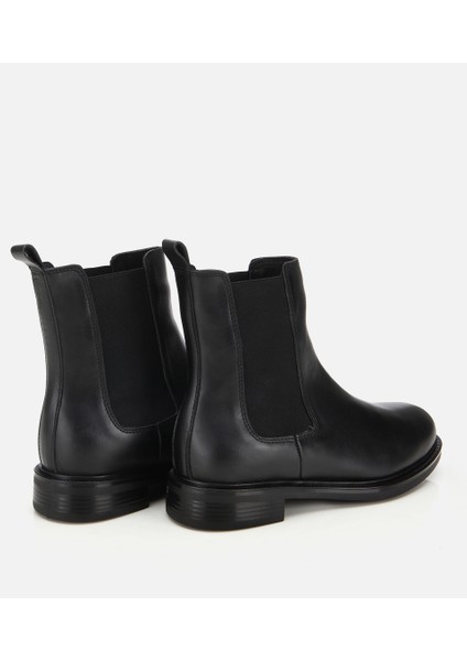 01BOH313020A100 KADIN Deri Siyah Lastik Detaylı Düz Bot fırsatları