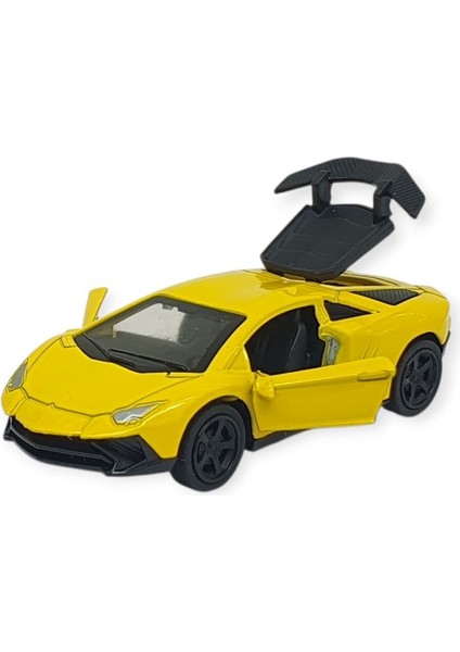 Çek Bırak Metal Küçük Arabalar 8 cm - 6411A-21 - Sarı indirimleri