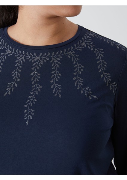 Yeni Sezon Bisiklet Yaka Desenli Kadın Bluz modelleri