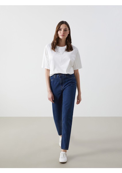 Yeni Sezon Mom Fit Kadın Jean Pantolon