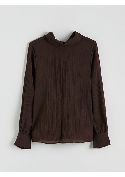 Yeni Sezon Dik Yaka Dokulu Bluz indirimleri