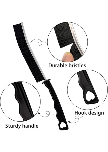 Qianfenshi 2 Adet Banyo Derz Fırçası, Sert Kıllı Köşe Temizleme Fırçası, Sert Kıllı Derz Temizleme Fırçası, Fırça Temizleme, Krep Temizleme Fırçası, Geliştirilmiş Sürüm (Siyah) fiyatları