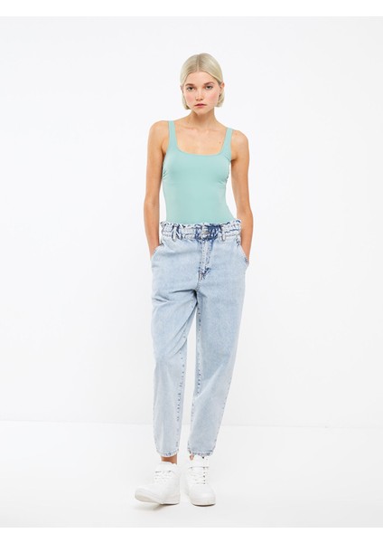 Yeni Sezon Kadın Yüksek Bel Slouchy Düz Jean Pantolon fiyatları