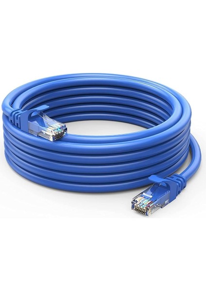 Ethernet Yüksek Hızlı Veri Akışı Kablosu Internet Bilgisayar, Laptop Network Lan Bağlantı Kablosu 10/100/1000 Mbps Gigabit Ağlar Için Fiber Hızı Maksimum Hız, (CAT5E, 20 Mt)