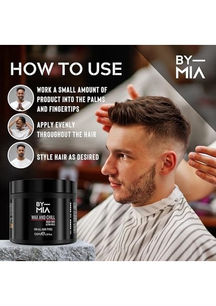 By Mıa Wax And Chill Ultra Parlaklık Ultra Güçlü Tutuş Sağlayan Erkekler ve Kadınlar Için Saç Vaksı 130 ml modelleri