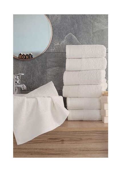 Sıla 8&apos;li Kutulu 50X90CM Pamuk Havlu Seti Havlu Havlu & Havlu Seti Çeyiz El&yüz Havlusu SILA566, Krem, 50 x 90 fiyatları