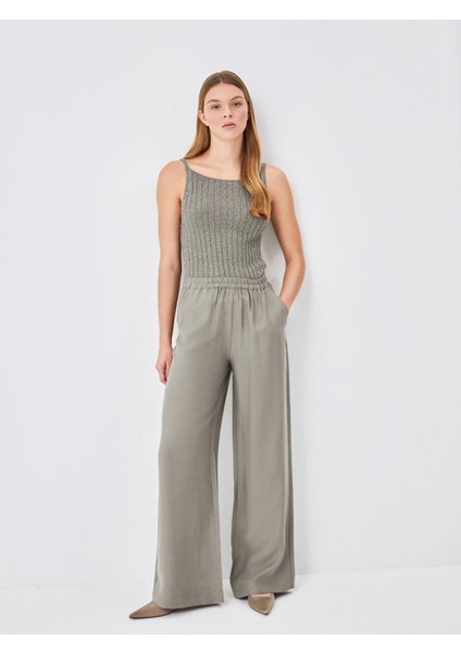 Yeni Sezon Beli Lastikli Loose Fit Kadın Pantolon