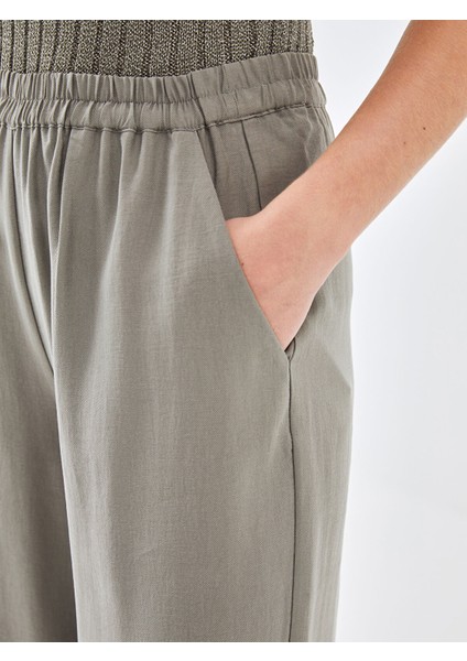 Yeni Sezon Beli Lastikli Loose Fit Kadın Pantolon modelleri