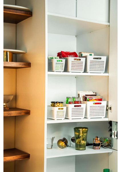 3&apos;lü Orta Boy Lavin Süzgeç (4 Litre) Ekru