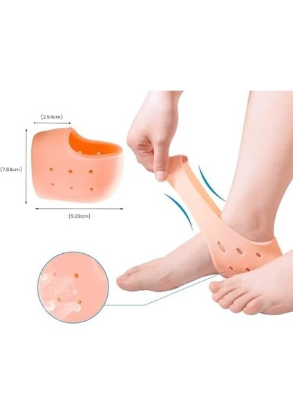 Ankanorm Topuk Dikeni Rahatlatıcı Silikon Çorap, Topuk Nemlendirici Patik, Topuk Çatlaklarını Nemlendiren Çorap, Topuk Kuruluğu Önleyici Patiik