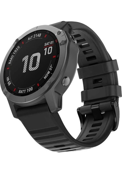 6x Için Kordon Fit Strap Band Siyah