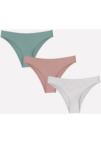 Yeni Sezon Düz Brazilian Külot 3'lü