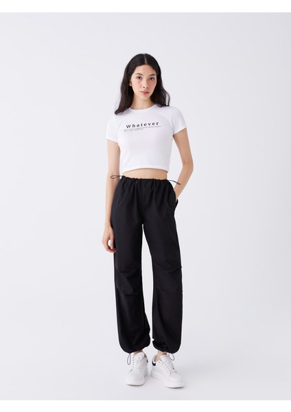 Yeni Sezon Beli Lastikli Rahat Kalıp Kadın Kargo Pantolon