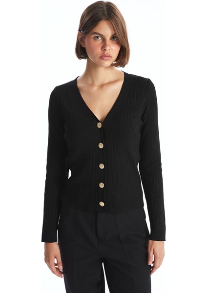 Yeni Sezon V Yaka Kadın Triko Hırka