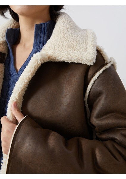 Yeni Sezon Ceket Yaka Çift Taraflı Kadın Kaban indirimleri