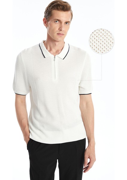 Yeni Sezon Polo Yaka Kısa Kollu Erkek Dokulu Tişört