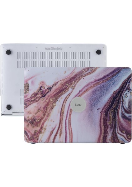 Air M1 Kılıf 13 Inç Mermer Glitter ( &apos;li M1 Air) A2337 A2179 A1932 ile Uyumlu Karışık