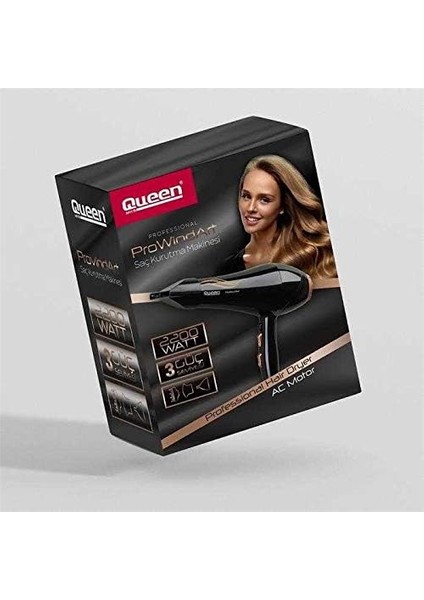 Queen Prowindart 2200 W Ac Profesyonel Saç Kurutma Makinesi