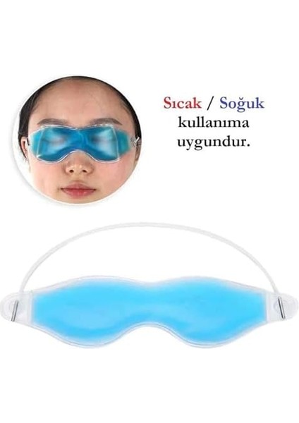 Coverzone Termojel Göz Maskesi, Göz Için Soğutucu ve Isıtıcı Kompres Jel, Göz Altı Morlukları Azaltmaya Yardımcı Soğuk Sıcak Kompres Jel, Rahatlatıcı Jel, Mavi