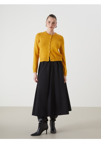 Yeni Sezon Bisiklet Yaka Crop Kadın Triko Hırka fiyatları