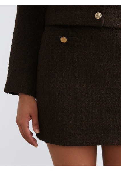 Yeni Sezon Beli Fermuarlı Ekose A Kesim Mini Tüvit Etek indirimleri