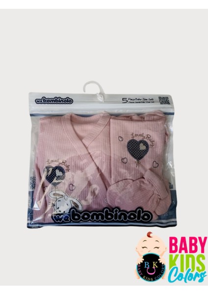 Fitilli Kumaşa Kalpli Tavşan Baskılı Poşette 5'li Set fiyatları