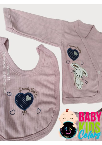 Fitilli Kumaşa Kalpli Tavşan Baskılı Poşette 5'li Set fırsatları