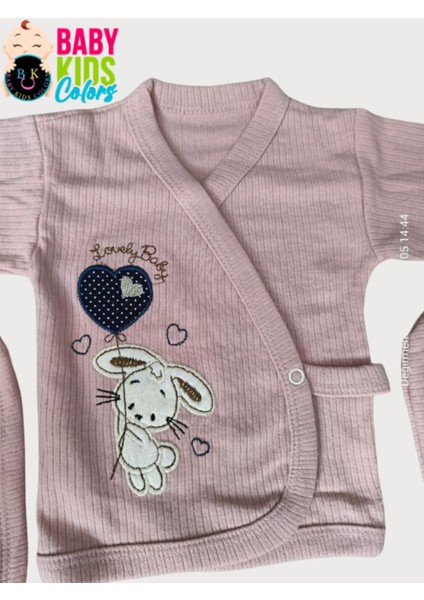 Fitilli Kumaşa Kalpli Tavşan Baskılı Poşette 5'li Set indirimleri