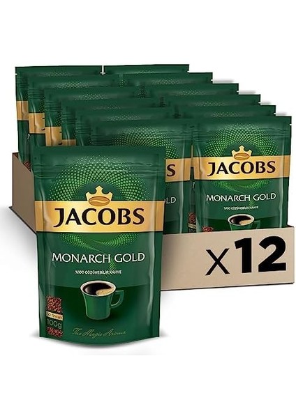Jacobs Monarch Gold Kahve 100 gr x 12 Paket