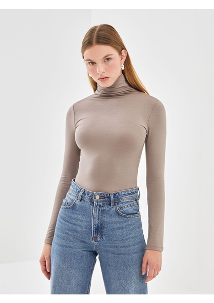 Yeni Sezon Dik Yaka Kadın Body