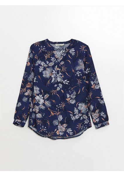 Yeni Sezon Kaçık Yaka Çiçekli Uzun Kollu Kadın Bluz indirimleri