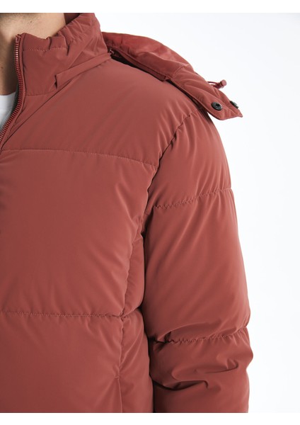 Yeni Sezon Standart Kalıp Kapüşonlu Erkek Şişme Mont modelleri