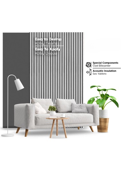 Akustik Panel - Duvar Lambrisi - Beyaz fırsatları
