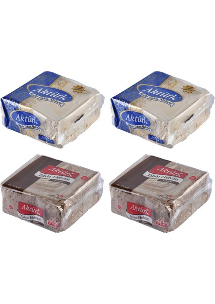 Helva 500 gr Sade ve Kakaolu 4 Lü Karma Paket