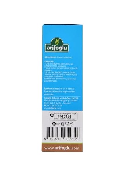 Arifoğlu Gliserin 50ML | Cildinizi Nemlendirir ve Yumuşatır. Kuru Ciltler Için Ideal Doğal Bakım Sağlar / Arifoğlu Glycerin 50ML, Moisturizes And Softens Skin. Ideal For Dry Skin With Its Natural Care fiyatları