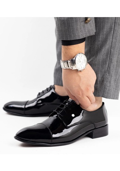 Klasik Ruganerkek Ayakkabı Hakiki Dana Astarlı Damatlık Takım Elbiseye Uygun R29